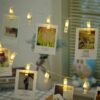 20 LED Photo Night Glowing Clips String Lights-Holder,Battery And USB Powered Design With Free Cable Fairy Twinkle Wedding Party